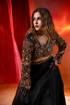 NOIRÉA — Black Majesty Couture Lehenga