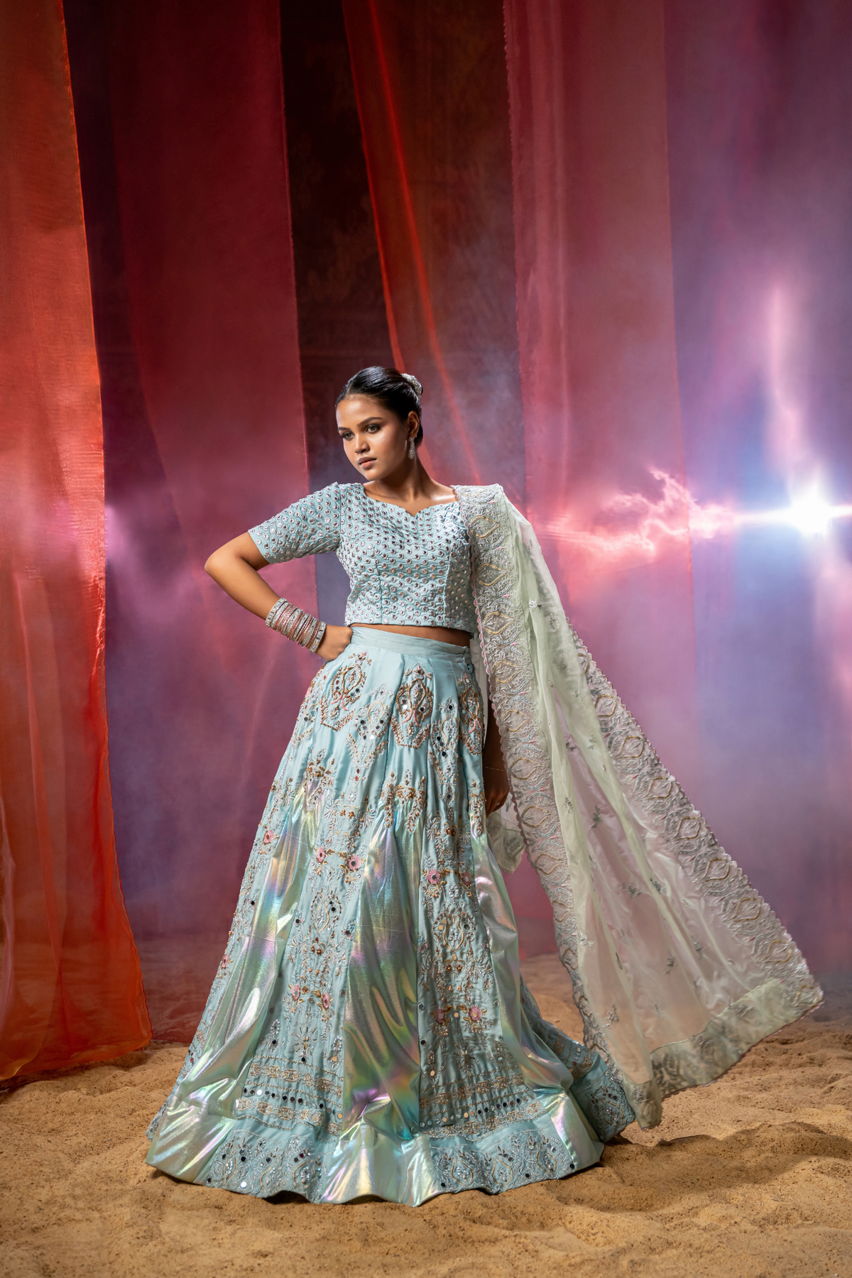 SELENE - Moonlit Crystal Lehenga