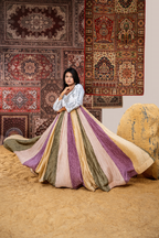 Lavender Symphony - Luxury Embroidered Multi-Tone Maxi