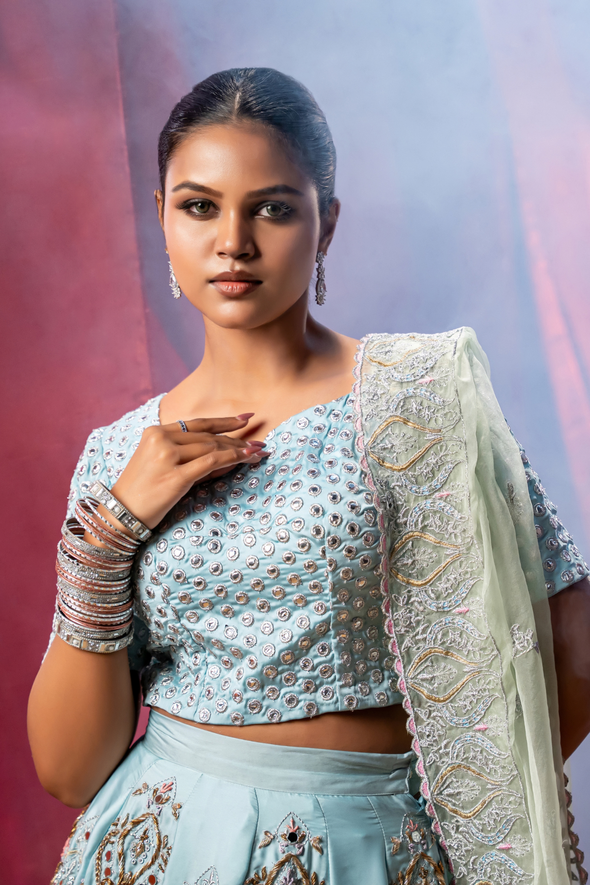 SELENE - Moonlit Crystal Lehenga