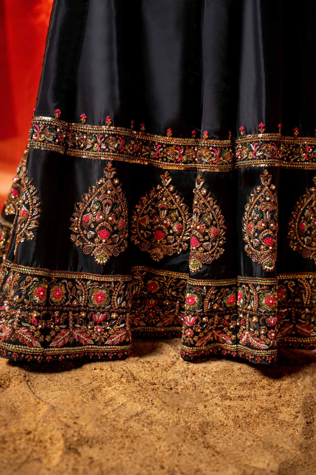 NOIRÉA — Black Majesty Couture Lehenga