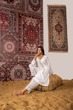 Meadow Pearl – Luxury Embroidered White Co-Ord Set