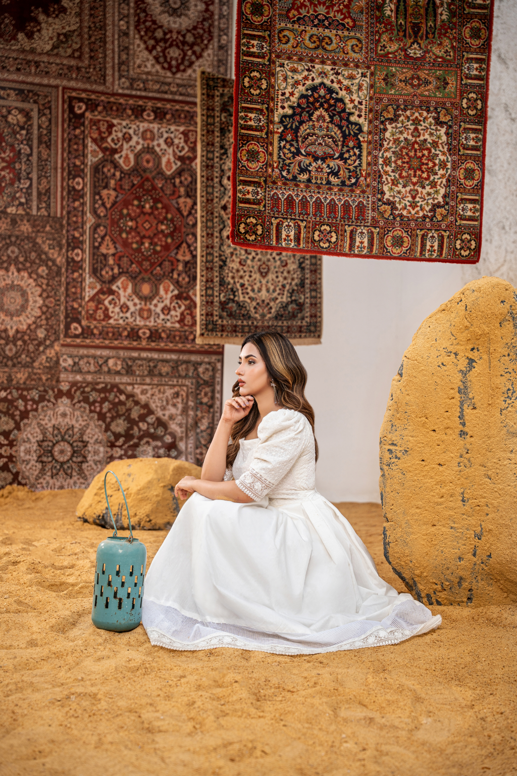 IVORY GRACE – Chikankari Poplin Cotton Maxi