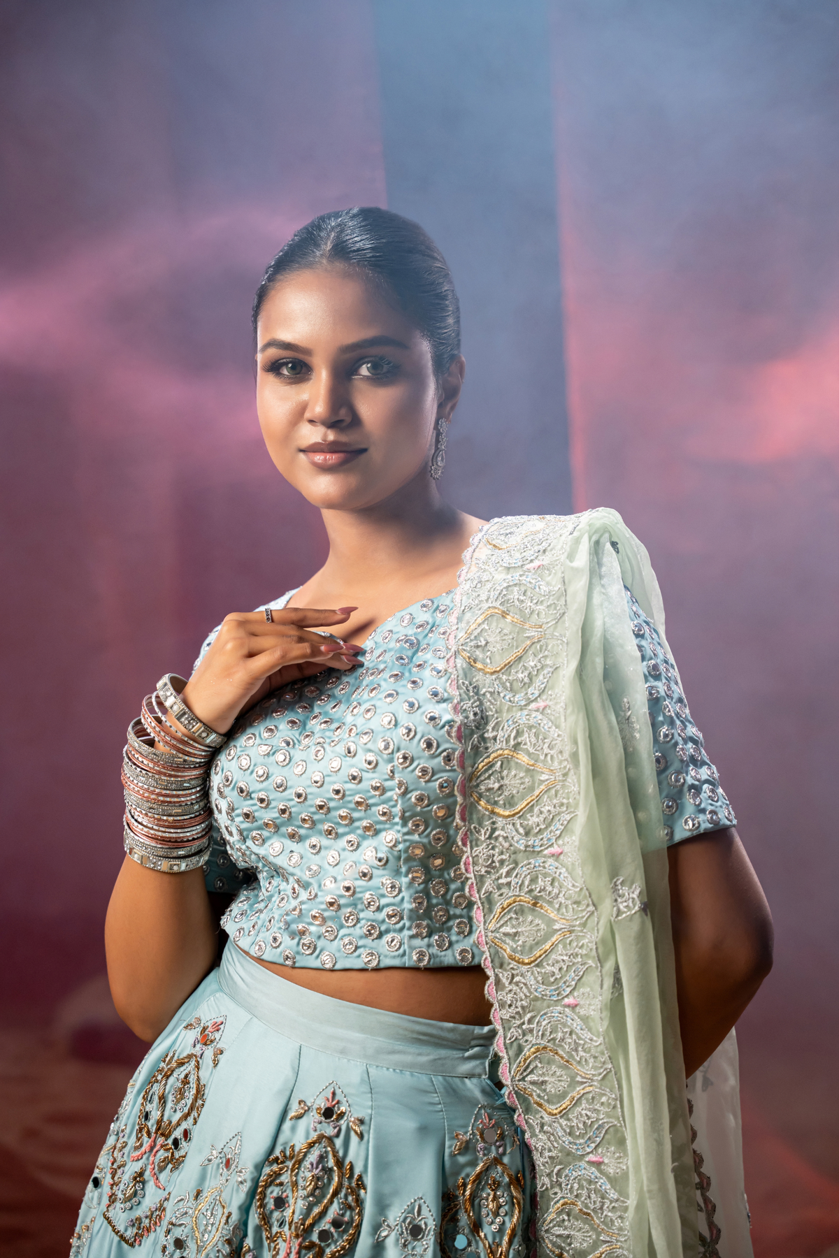 SELENE - Moonlit Crystal Lehenga