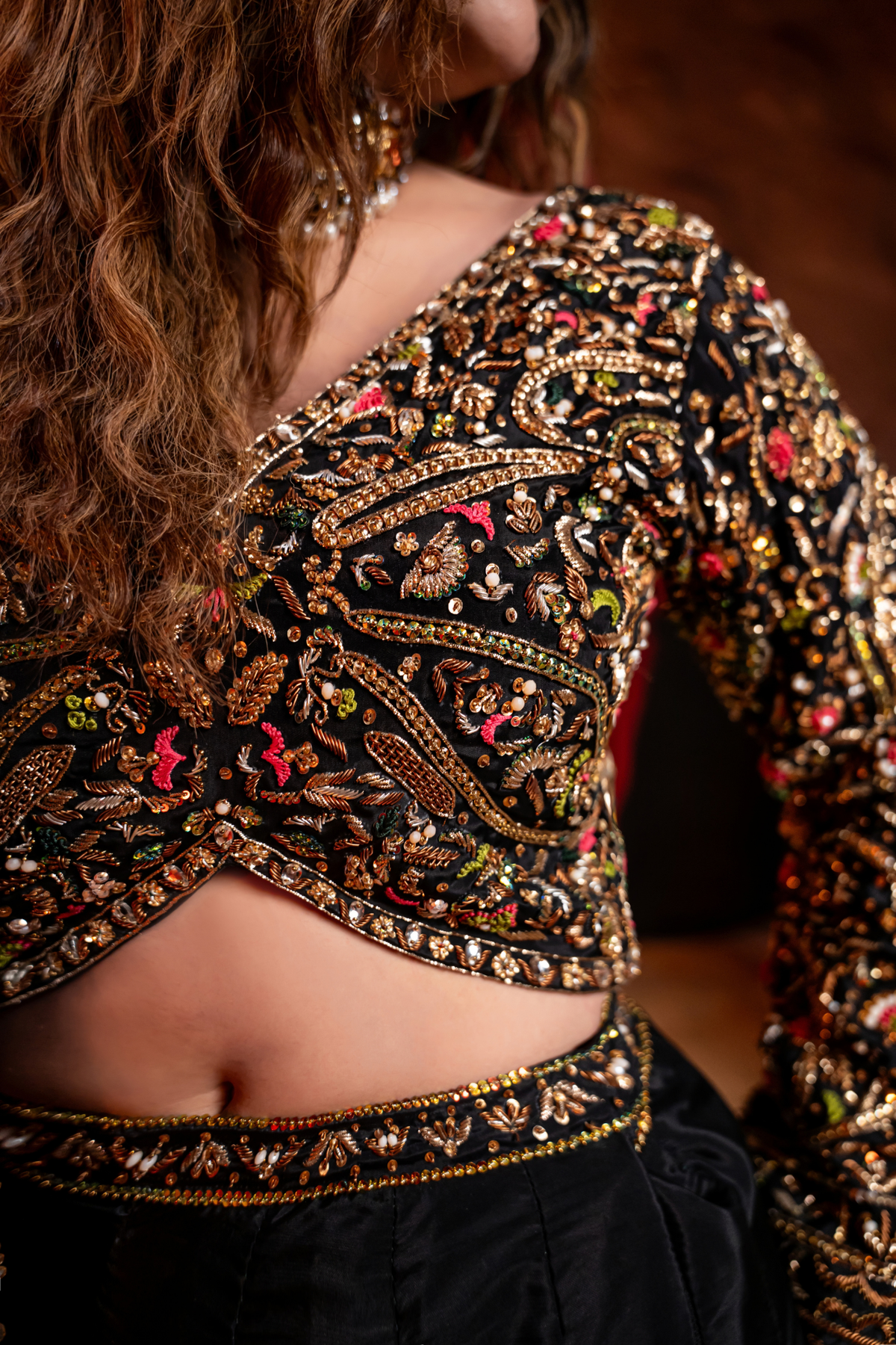NOIRÉA — Black Majesty Couture Lehenga