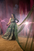 ZARIEL - Emerald dynasty Couture Lehenga