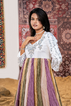 Lavender Symphony - Luxury Embroidered Multi-Tone Maxi