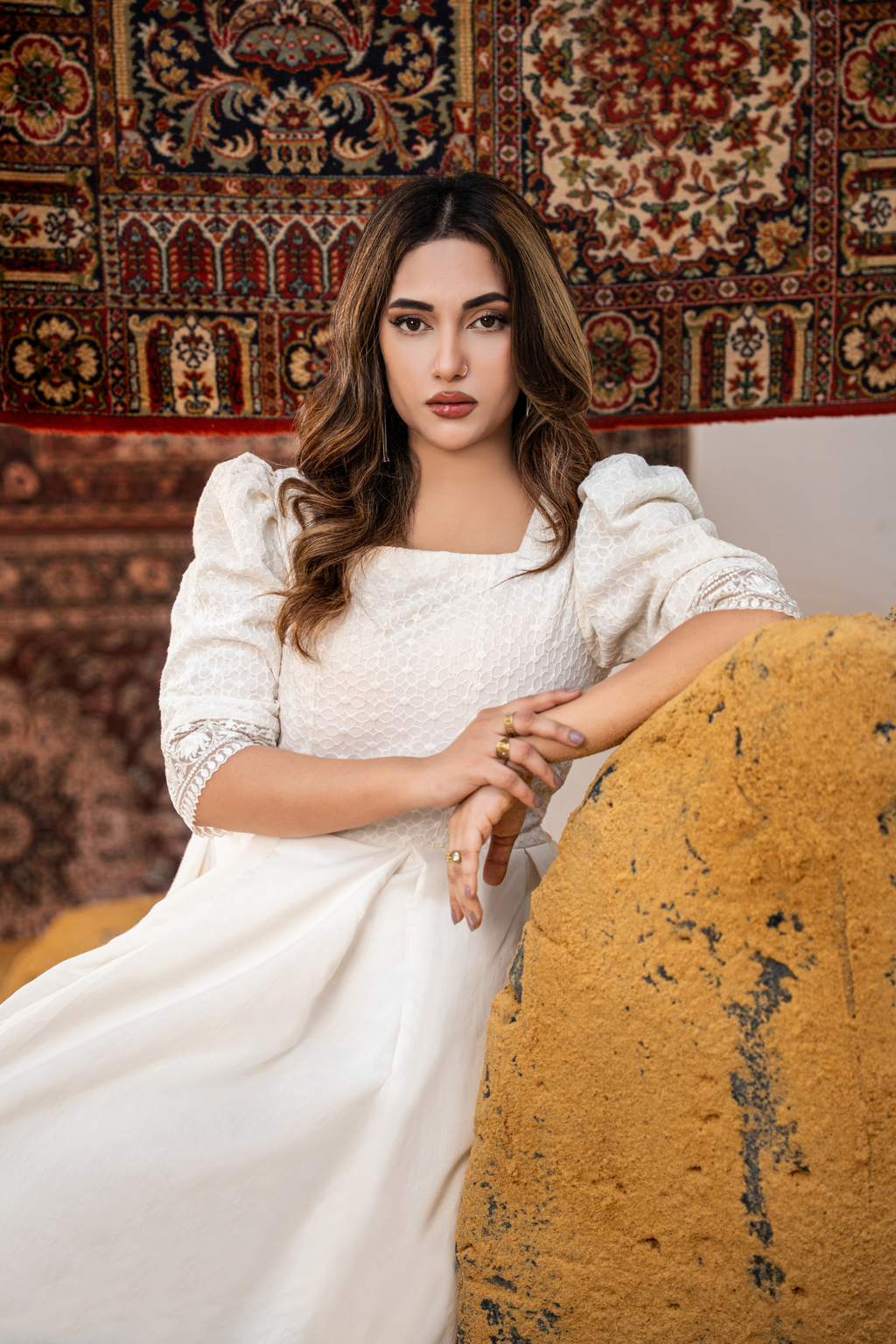 IVORY GRACE – Chikankari Poplin Cotton Maxi