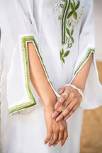 Verdant Essence – Luxury Raw Silk Embroidered Co-Ord Set