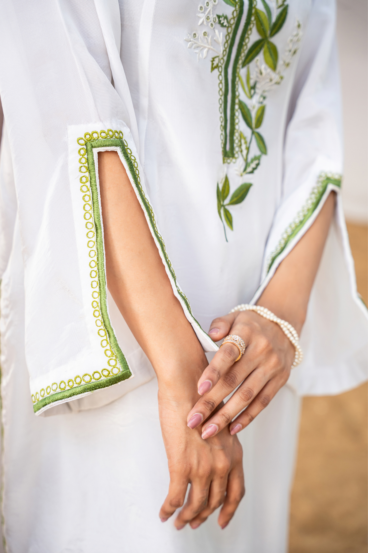 Verdant Essence – Luxury Raw Silk Embroidered Co-Ord Set