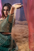 ZARIEL - Emerald dynasty Couture Lehenga