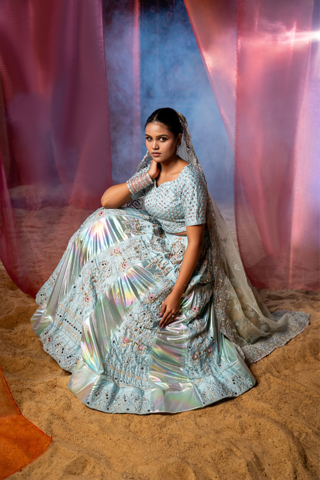 SELENE - Moonlit Crystal Lehenga