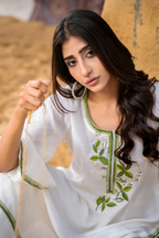 Verdant Essence – Luxury Raw Silk Embroidered Co-Ord Set