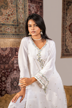 Meadow Pearl – Luxury Embroidered White Co-Ord Set