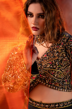 NOIRÉA — Black Majesty Couture Lehenga