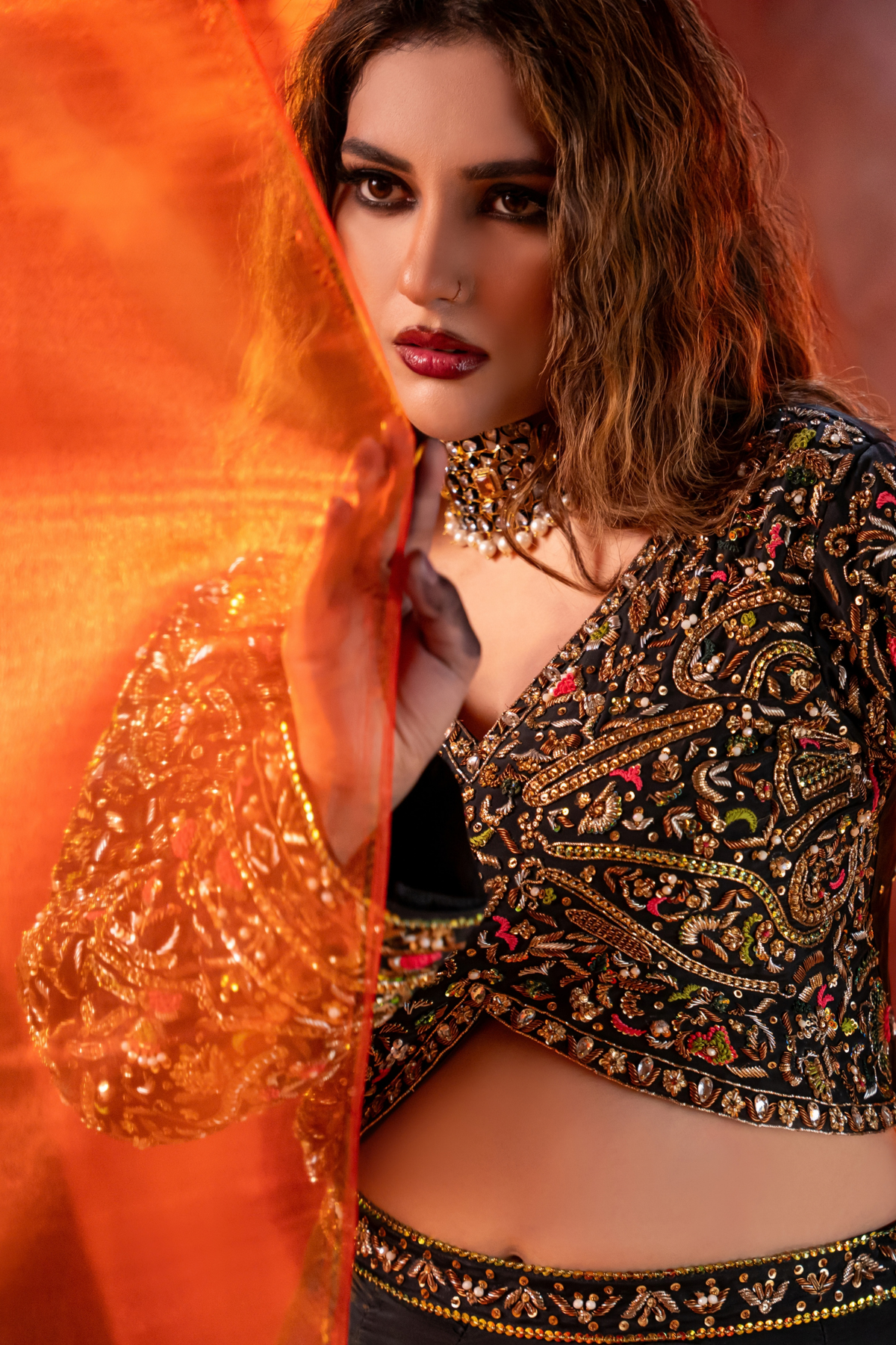 NOIRÉA — Black Majesty Couture Lehenga